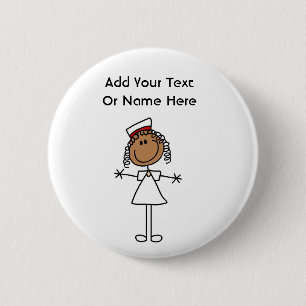 African American Stick Figure t-shirts and Gifts 6 Cm Round Badge