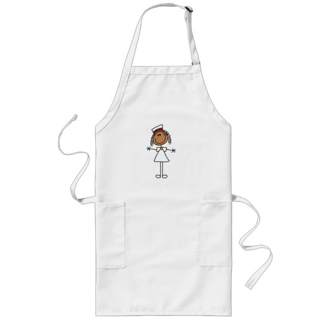 African American Stick Figure t-shirts and Gifts Long Apron (Front)