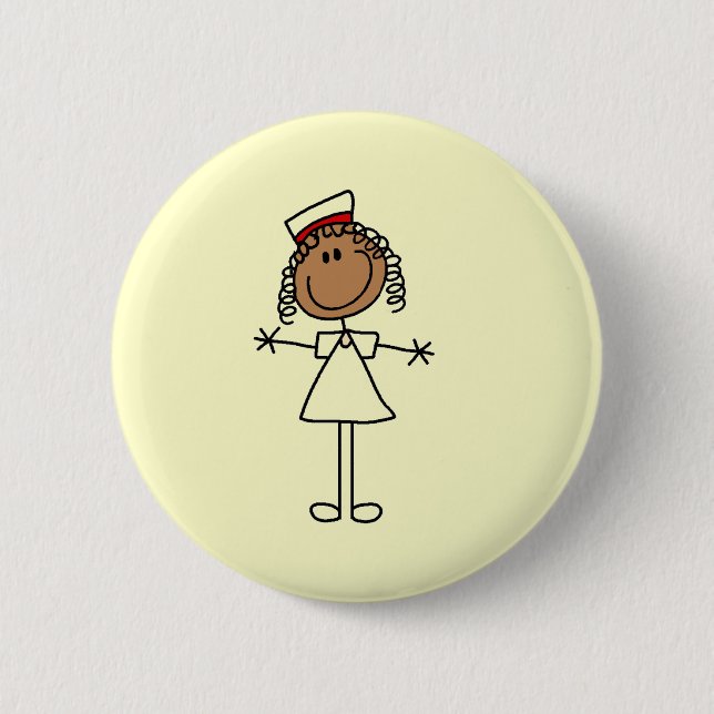 African American Stick Figure Tshirts and Gifts 6 Cm Round Badge (Front)