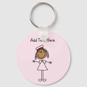 African American Stick Figure Tshirts and Gifts Key Ring