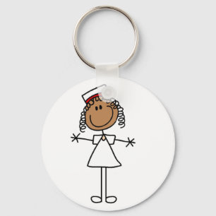 African American Stick Figure Tshirts and Gifts Key Ring