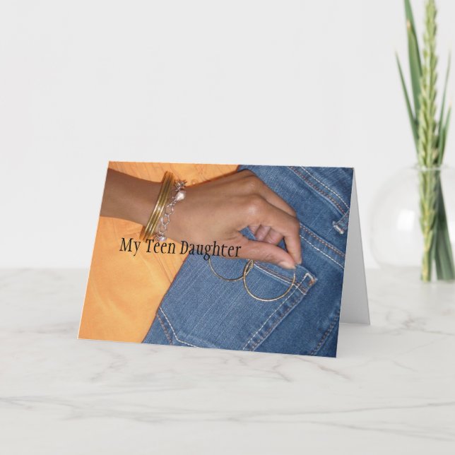 African American Teen Birthday Card (Front)