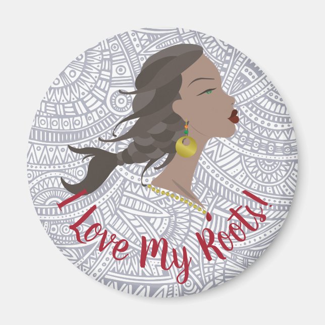 African American Texture Refrigerator Magnets (Front)