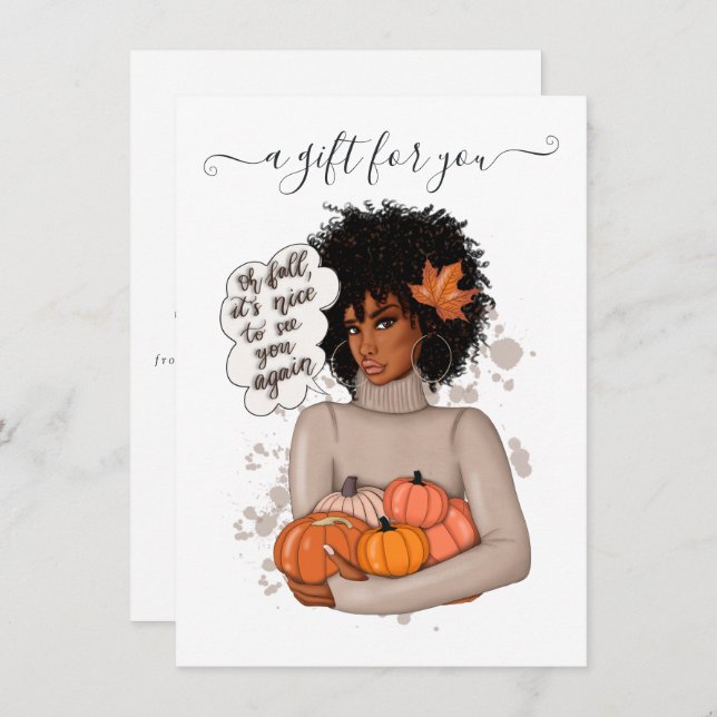 African American Thanksgiving  Gift Certificate (Front/Back)