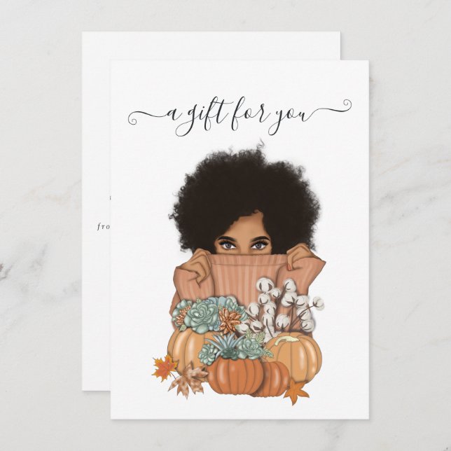 African American Thanksgiving Gift Certificate (Front/Back)