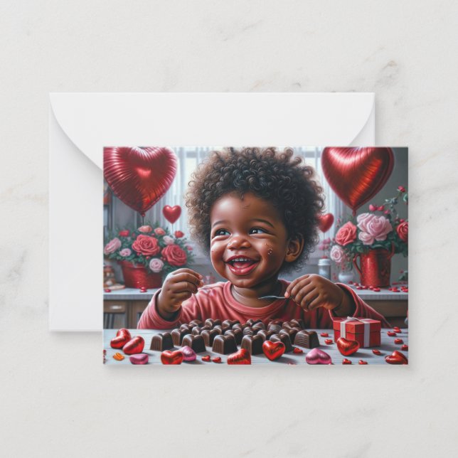 African American Valentine's Classroom Cards  (Front)