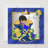 African American Vintage Prince Baby Shower Boy 2