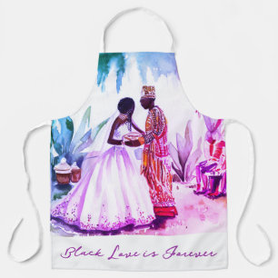 African American Wedding Apron