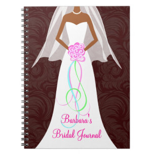 African American Wedding Damask Journal Notebook