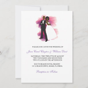 African American Wedding Invitation
