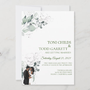 African American Wedding Invitation Floral