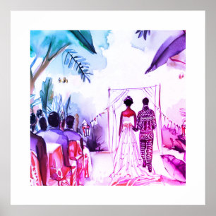African American Wedding Poster