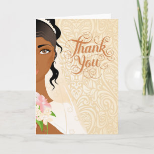 African American Wedding Thank You Card