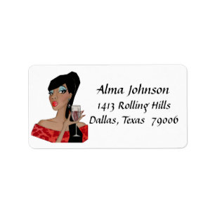 “African American Wine Diva” Address Labels