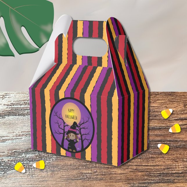 African American Witch Favour Box - Happy Hallowee (Creator Uploaded)