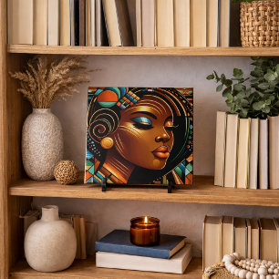 African American Woman Art Tile