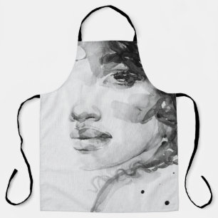 african american woman. beauty fashion illustratio apron
