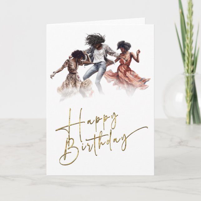African American Woman Birthday Cards (Front)