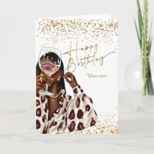 African American Woman Birthday Cards