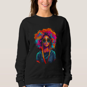 African American Woman Black Girl Graffiti Graphic Sweatshirt