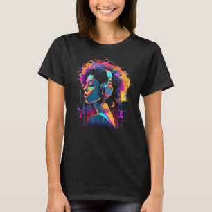 African American Woman Black Girl Music Graffiti A T-Shirt