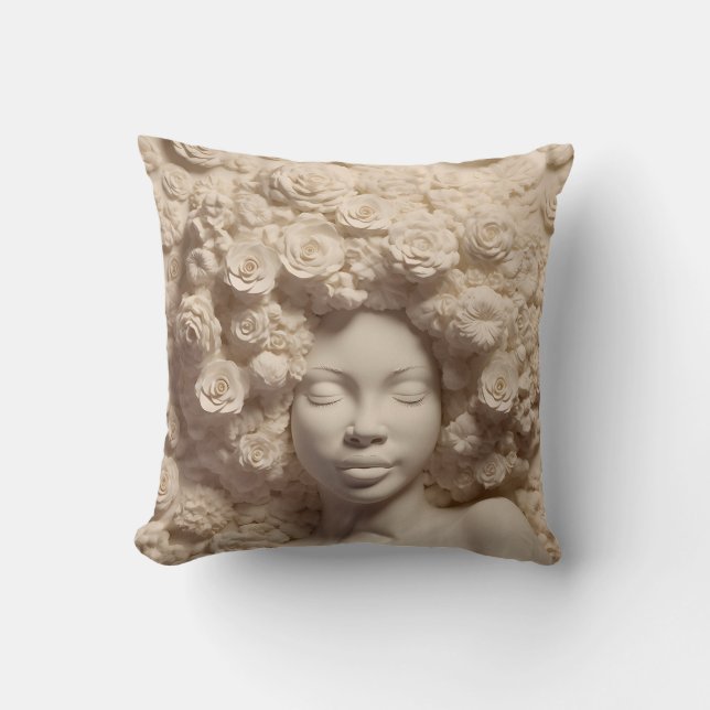 African American Woman Black Queen Melanin Poppin  Cushion (Front)