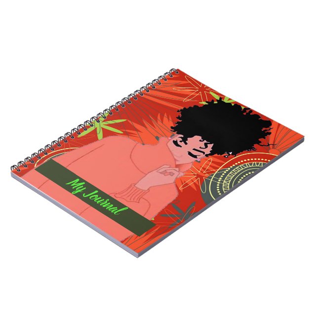 african american woman journal notebook (Left Side)