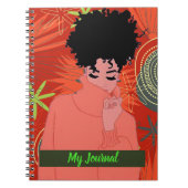 african american woman journal notebook (Front)