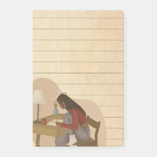 African American Woman Lifestyle Lined Sticky Post-it Notes