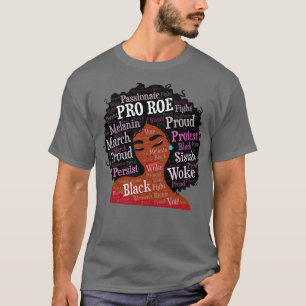 African American Woman Pro Roe Afro T-Shirt