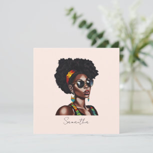 African American Woman with Chic Sunglasses