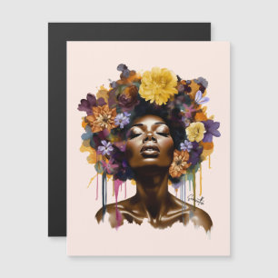 African-American Woman with Floral Afro Hair (3)