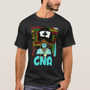 African American Women Black Cna Nurse Black Histo T-Shirt