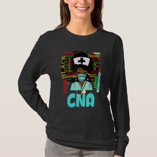 African American Women Black Cna Nurse Black Histo T-Shirt