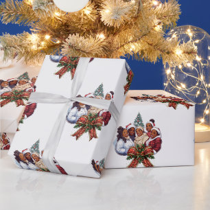 African American Women Christmas Wrapping Paper