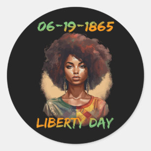 - African American Women Independence Day  Classic Round Sticker