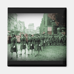 African American Women Marching Magnet