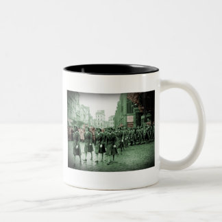 African American Women Marching Two-Tone Coffee Mug