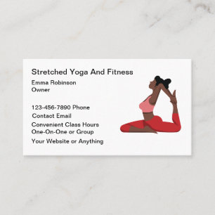 African American Yoga Instructor Business Cards