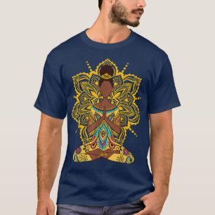 African American Yoga Woman  T-Shirt