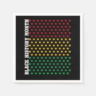 African Americans Black History Month Gifts Black Napkin