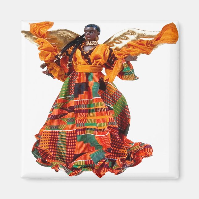 African Angel in Orange Magnet (Front)