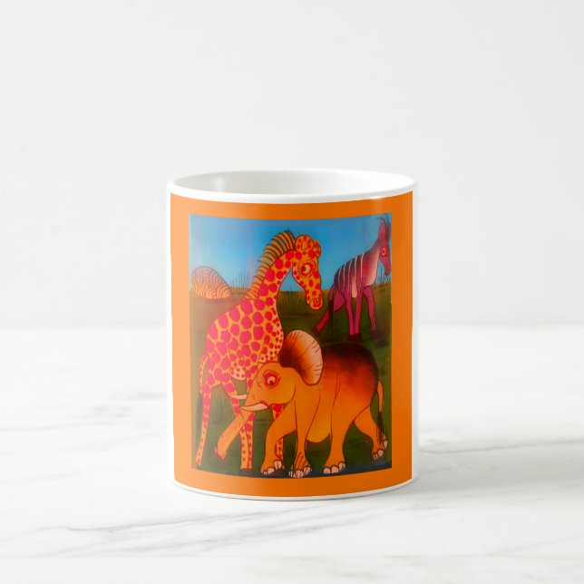 African Animal Art Print Coffee Mug (Center)