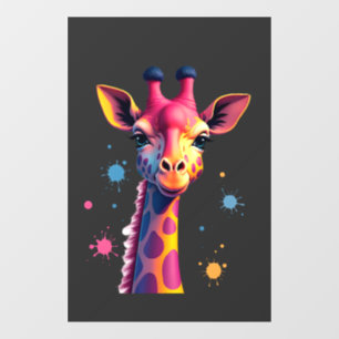 African animal art The colourful giraffe for funny