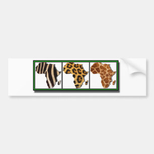African Animal Collage2 Bumper Sticker