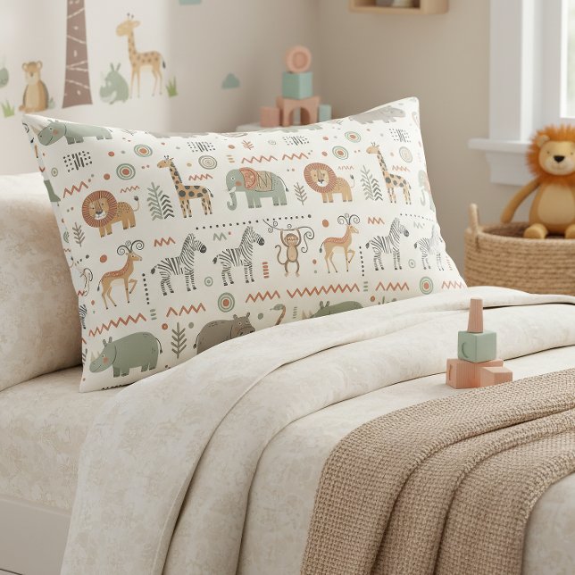 African Animal Parade Tribal Style ID1262 Pillowcase (Creator Uploaded)