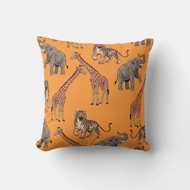 African Animal Pattern Cushion (Front)