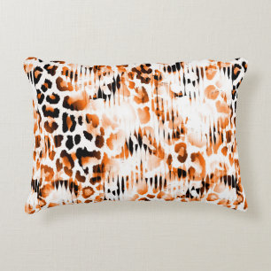 African Animal Prints. Vintage Natural Pattern. Bl Decorative Cushion