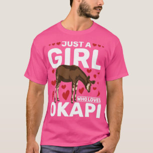 African Animal Safari Just A Girl Who Loves Okapi T-Shirt