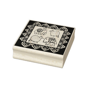 African Animal Spirits Graphic Design stamp